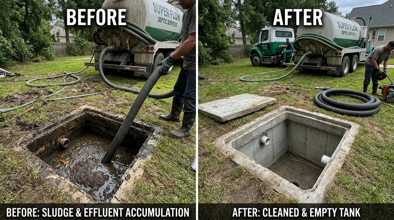 Septic Tank Cleaning & Pumping Before and After - Smith Auro Plumbing Aurora CO